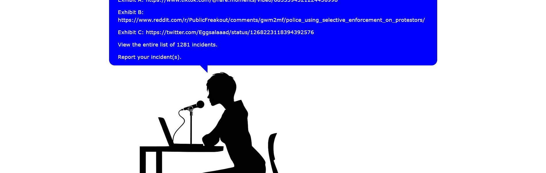 Police Brutality Awareness Website Screenshot